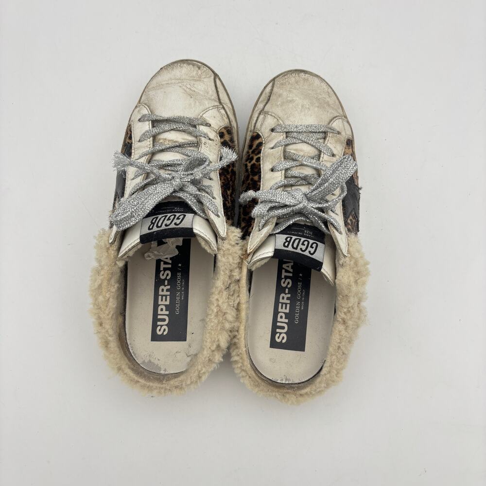 Golden Goose Superstar Sabot Sneakers Slides Shearling Lined Women's 37 US 7 - Picture 6 of 14